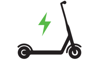 electric bike icon on transparent background png