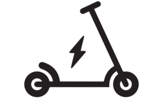 electric bike icon on transparent background png