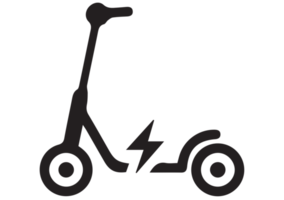 ícone de bicicleta elétrica em fundo transparente png