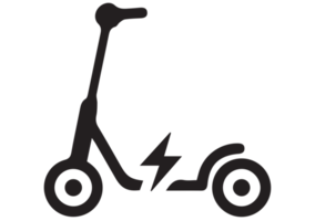 electric bike icon on transparent background png