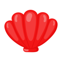 ícone de concha vermelha. png