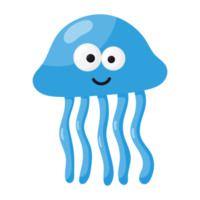 ícone de água-viva azul. png
