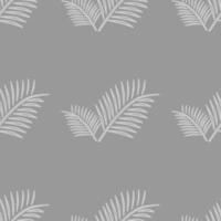 gray white leaf palm tree seamless fabric ceramic paper pattern vector
