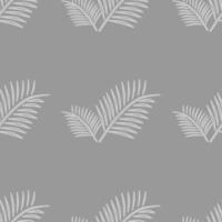 gray white leaf palm tree seamless fabric ceramic paper pattern vector