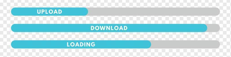 Progress loading bar. Download status, speed upload icon. Vector illustration for website design