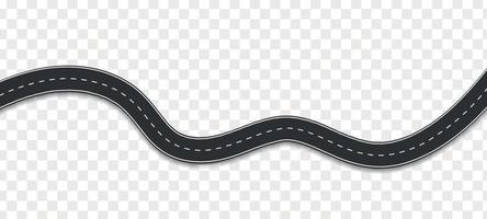 Top view on road map. Curve highway roadway. Vector infographic