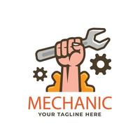 gradient mechanical engineering logo template vector