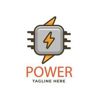 hand drawn energy logo design vector