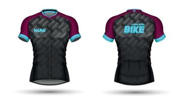 Cycling jersey, front and back vector