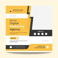 Modern Digital Marketing Agency Social Media Post Template vector
