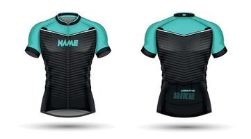 Cycling jersey, front and back vector