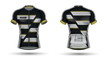 Cycling jersey, front and back vector