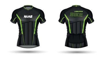 Cycling jersey, front and back vector