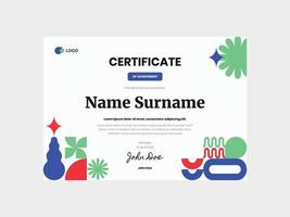 Vector eps elegant certificate template