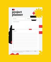 Abstract Geometry Project Planner with Vector Mosaic Design