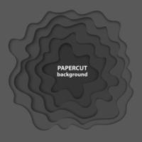 Vector background with black color paper cut shapes. 3D abstract paper art style, design layout for business presentations, flyers, posters, prints, decoration, cards, brochure cover.