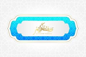 Islamic ornament background with ramadan kareem calligraphy vector
