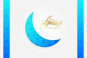 Ramadan kareem background with gradient crescent vector