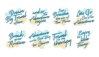 Hand drawn travel lettering quotes typography lettering for t-shirt design vector