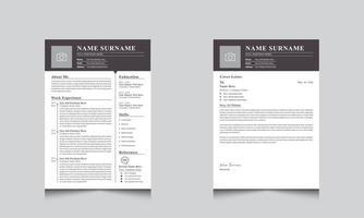 Minimalist resume cv template, Resume design template, cv design, for Business Job Applications vector