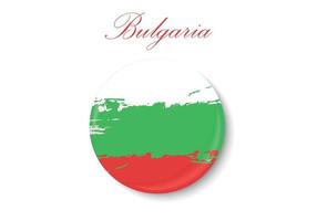 The flag of Bulgaria. Standard color. The circular icon. The round flag. Digital illustration. Computer illustration. Vector illustration.