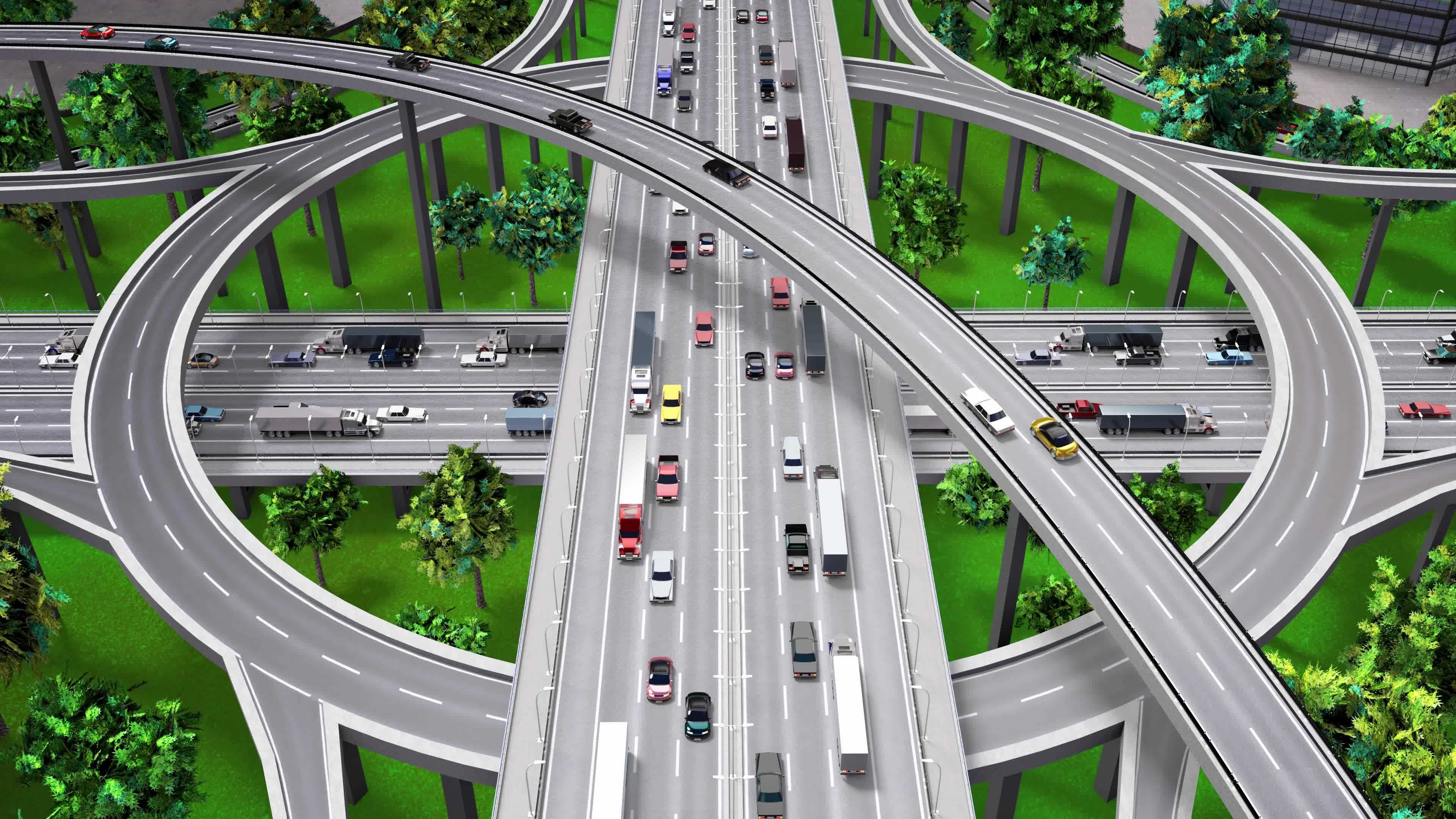 highway-intersection-middle-in-the-city-with-heavy-traffic-view-from
