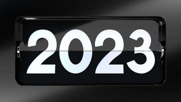 calendario flip moderno girando a través de los años de 2021 a 2031 video