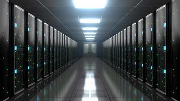 Many Rack Servers Standing in a Raw - Data Center, Hosting, Storage Concept video