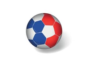 Pelota de fútbol de bandera de Francia de vector libre. vector de diseño de pelota de fútbol rojo y blanco gratis.