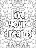 Motivational quotes coloring page. Inspirational quotes coloring page. Affirmative quotes coloring page. Positive quotes coloring page. Good vibes. Swear word coloring page. Motivational typography. vector