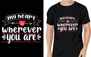 valentine t-shirt design vector