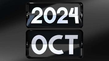 calendrier à bascule moderne tournant à travers les années - de 2021 à 2031, et les mois d'une année video