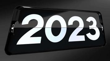 calendário moderno girando ao longo dos anos de 2021 a 2031 video