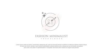 Minimalist simple taylor shop fashion logo with creative design premium vector