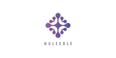 Molecule logo with creative design concept icon vector illustration