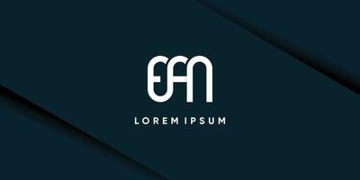 Monogram letter FAM logo with creative unique design icon premium vector