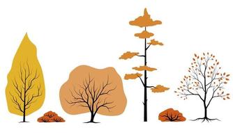 árbol y hojas para el estilo de fondo de la temporada de otoño. bienvenido concepto de temporada de otoño. vector