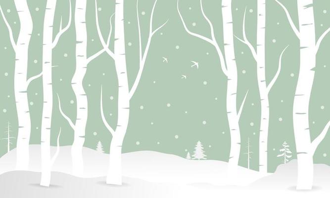 Tree Forest, park, alley. Landscape of isolated trees. Silhouette vector.