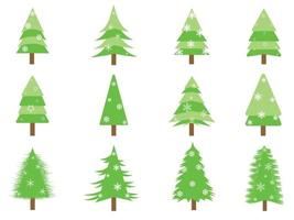Collection of Silhouette Christmas trees Icon. Can be used to illustrate any nature or healthy lifestyle topic.