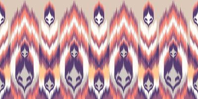 Ethnic fabric pattern Designed from geometric shapes Ethnic Asian style fabric pattern Used for home decoration, carpet work, indoor and outdoor use. vector