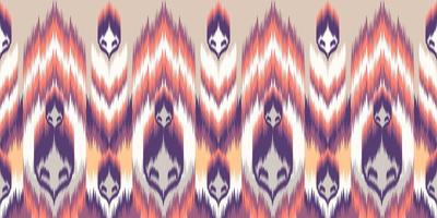 Ethnic fabric pattern Designed from geometric shapes Ethnic Asian style fabric pattern Used for home decoration, carpet work, indoor and outdoor use. vector