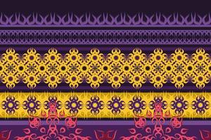 Ethnic fabric pattern Designed from geometric shapes Ethnic Asian style fabric pattern Used for home decoration, carpet work, indoor and outdoor use. vector