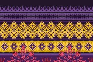 Ethnic fabric pattern Designed from geometric shapes Ethnic Asian style fabric pattern Used for home decoration, carpet work, indoor and outdoor use. vector