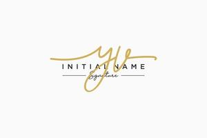 Initial YV signature logo template vector. Hand drawn Calligraphy lettering Vector illustration.