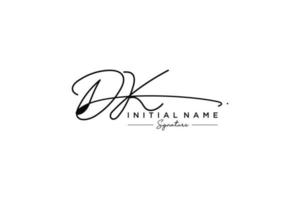 Initial DK signature logo template vector. Hand drawn Calligraphy lettering Vector illustration.