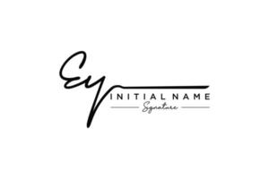 Initial EY signature logo template vector. Hand drawn Calligraphy lettering Vector illustration.