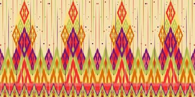 Ethnic fabric pattern Designed from geometric shapes Ethnic Asian style fabric pattern Used for home decoration, carpet work, indoor and outdoor use. vector