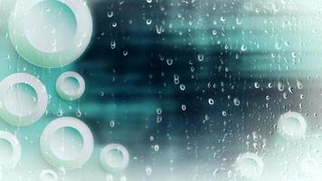 gotas de água em vídeo de movimento de tempo tempestuoso. fundo abstrato de círculo animado 4k ultra hd perfeito video