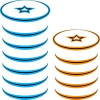 Stack of coins Money and currency outline vector Illustration icon