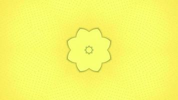 Looping wallpaper with yellow abstract dots and circles Background and overlay for intro video